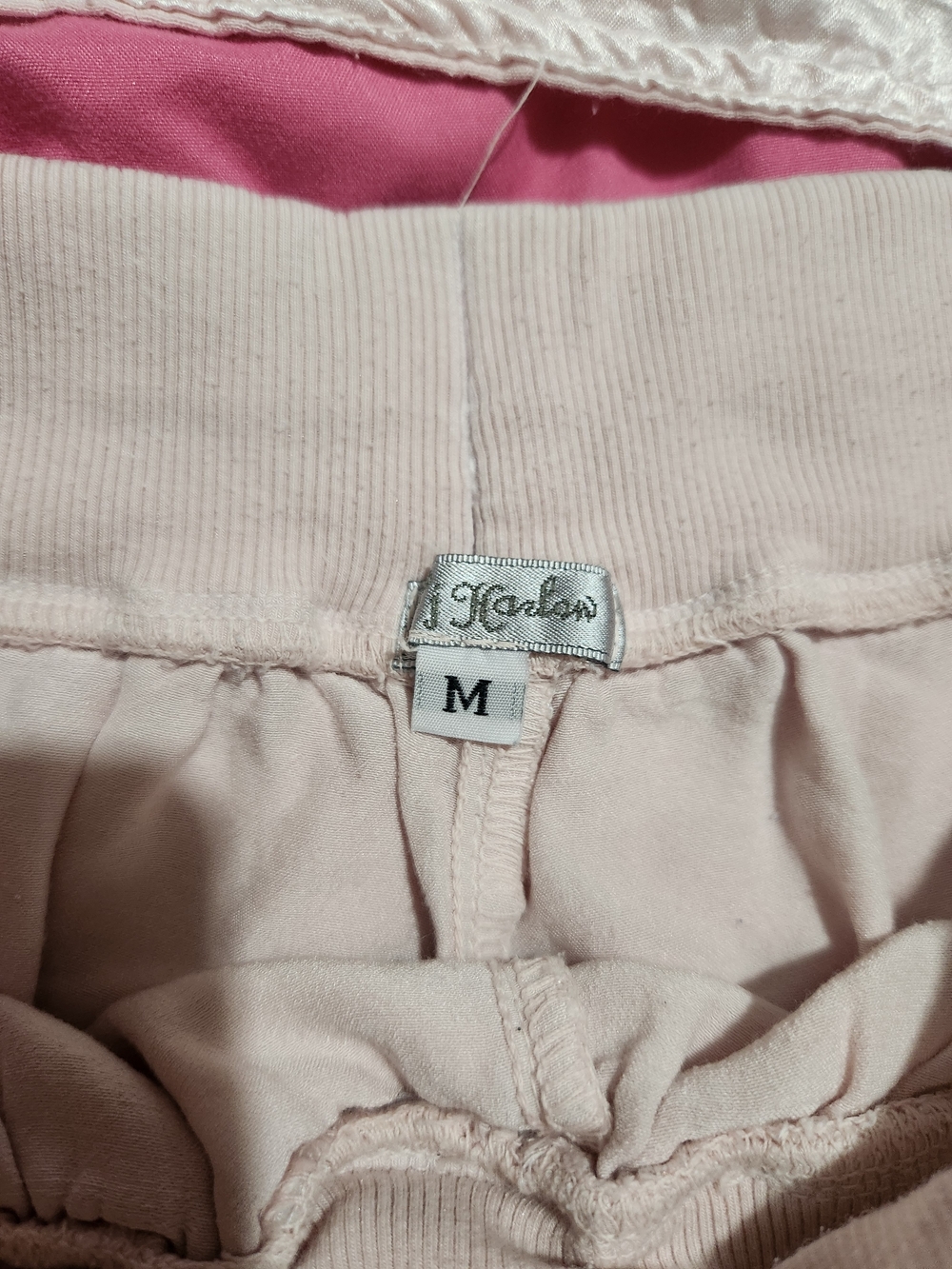 J.Harlow Laura Shiny Satin Blush Pink Two-Piece Pajama Set - Tank & Shorts - Picture 2 of 11